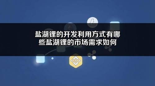 盐湖锂的开发利用方式有哪些?盐湖锂的市场需求如何?