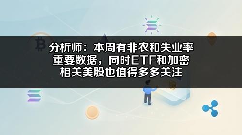 分析师:本周有非农和失业率重要数据,同时ETF和加密相关美股也值得多多关注